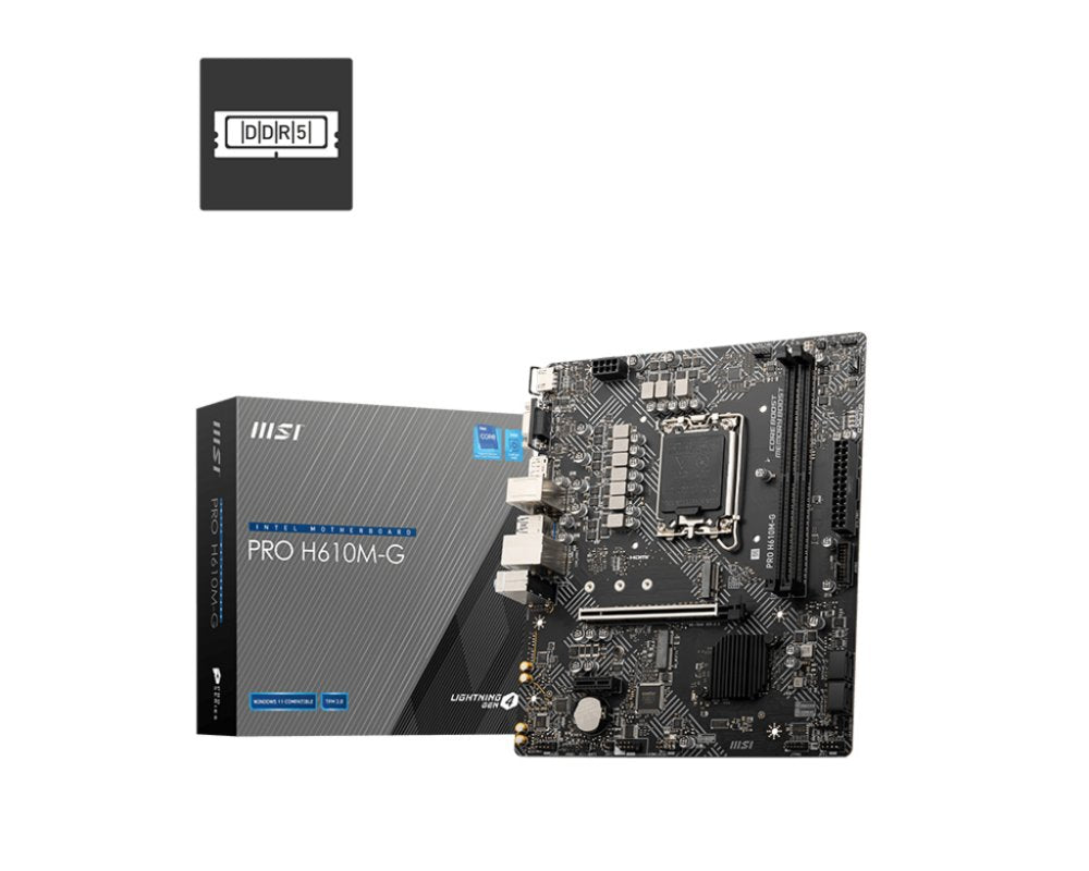MSI PRO H610M-G | Moederbord Micro-ATX | LGA 1700 | DDR4 - Matmuis